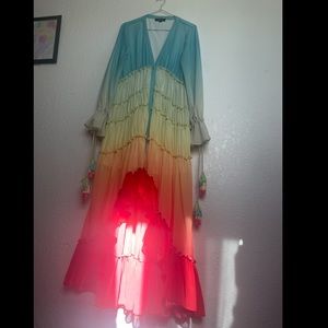 Rainbow long sleeve dress